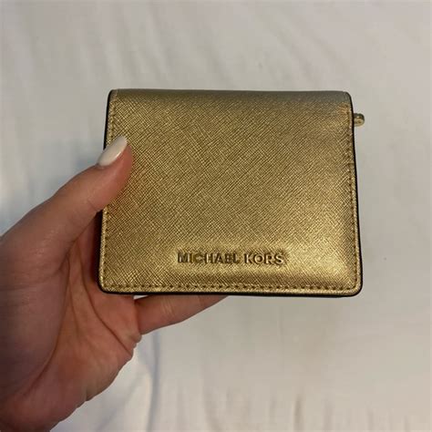 michael kors gunmetal wallet|Michael Kors gold wallet women.